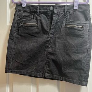 LOFT Gray Mini Skirt Casual Essential